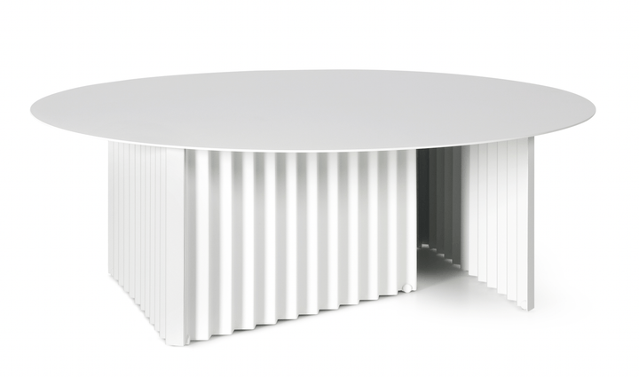 Plec Round Coffee Table - Large - RS Barcelona - Tables + Desks - White Steel - HORNE