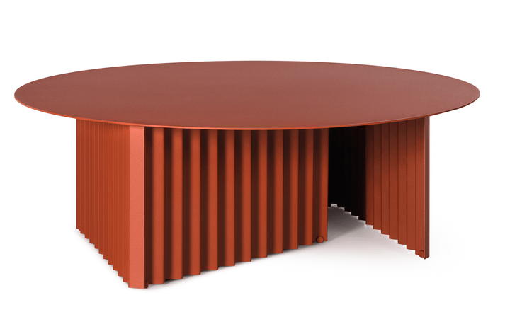 Plec Round Coffee Table - Large - RS Barcelona - Tables + Desks - Terracotta Steel - HORNE