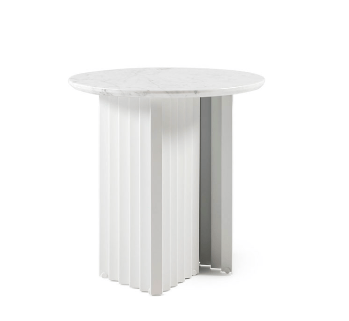 Plec Round Coffee Table - Small - RS Barcelona - Tables + Desks - White Carrara Marble - HORNE