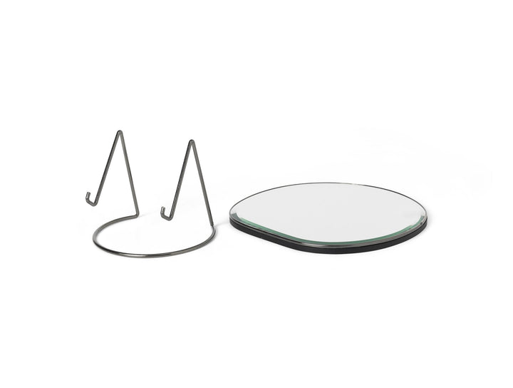 Ferm Living Pond Table Mirror - Mirrors - Dark Chrome - HORNE