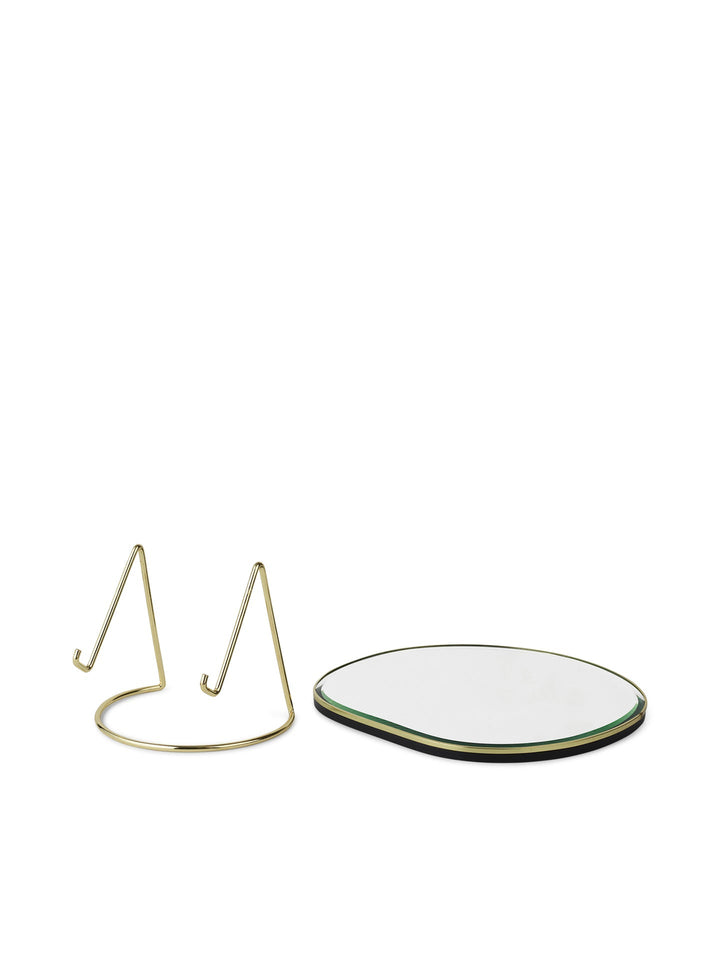 Ferm Living Pond Table Mirror  Mirrors - Dark Chrome - HORNE