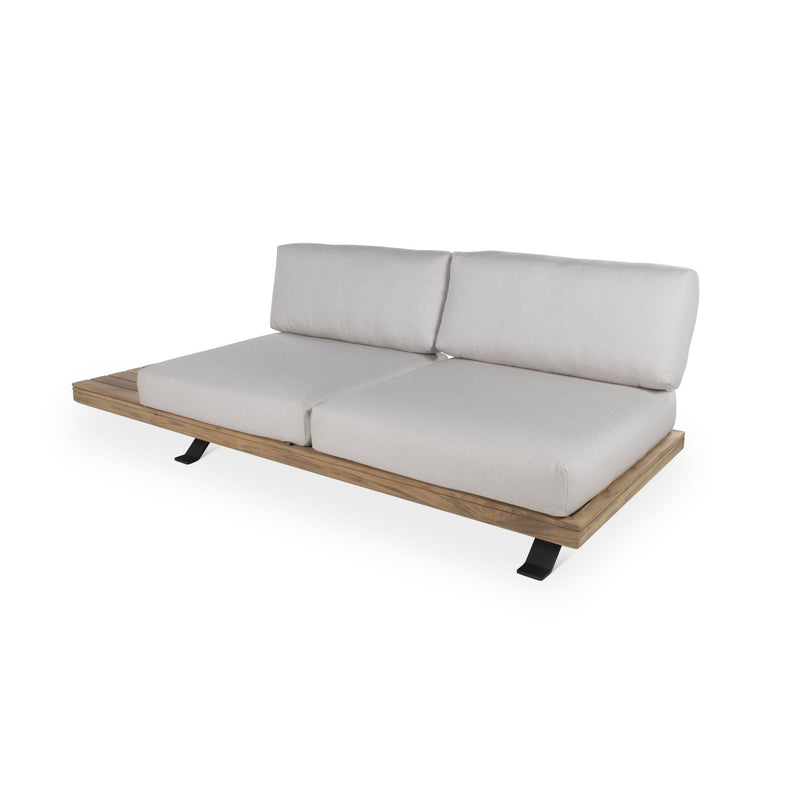 Praiano Sofa - BETACO Sofas - 2-Seater Sofa / Black Aluminum / Teak / Cico 17 - HORNE