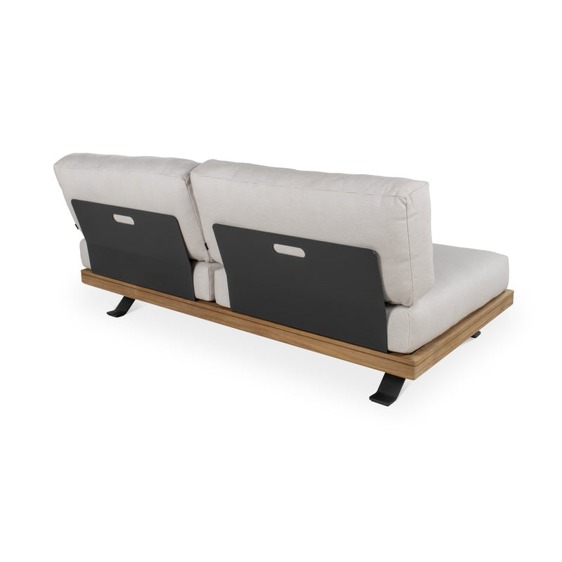 Praiano Sofa - BETACO Sofas - 2-Seater Sofa / Black Aluminum / Teak / Cico 17 - HORNE