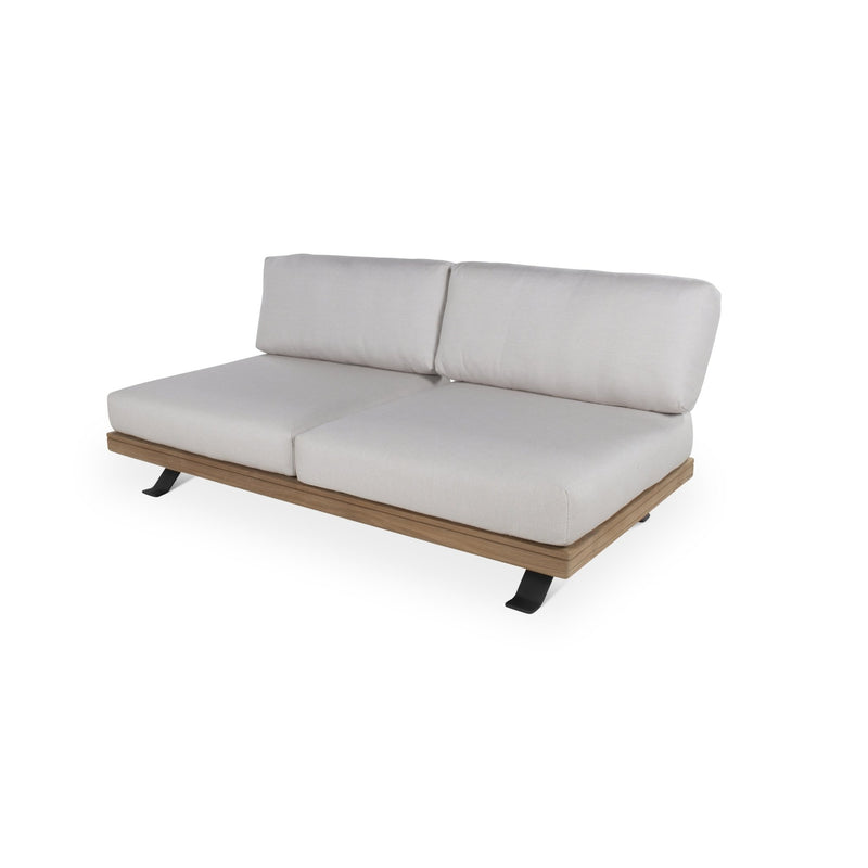 Praiano Sofa - BETACO Sofas - 2-Seater Sofa / Black Aluminum / Teak / Cico 17 - HORNE