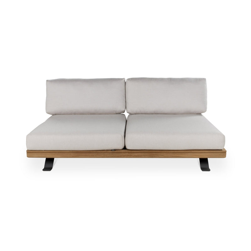 Praiano Sofa - BETACO Sofas - 2-Seater Sofa / Black Aluminum / Teak / Cico 17 - HORNE