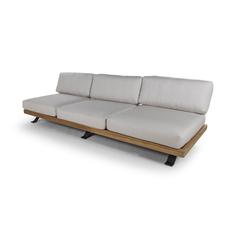 Praiano Sofa - BETACO Sofas - 2-Seater Sofa / Black Aluminum / Teak / Cico 17 - HORNE