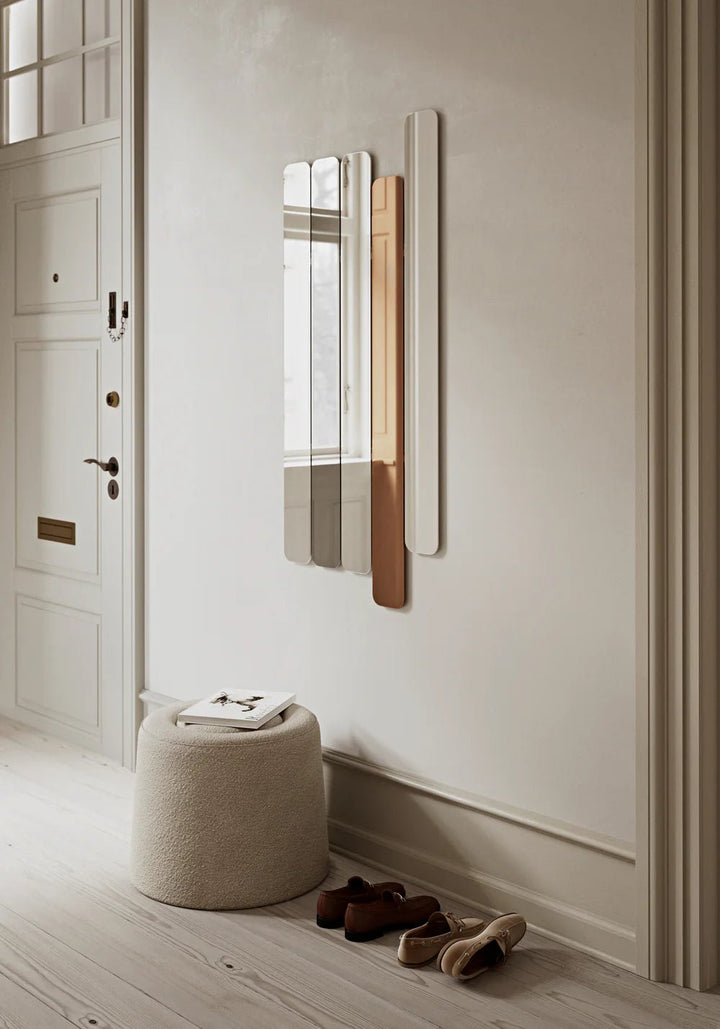 Praline Pouf - Ø52 - Woud Stools + Benches + Ottomans - Textaafoam Alpine - Ivory 101 - HORNE