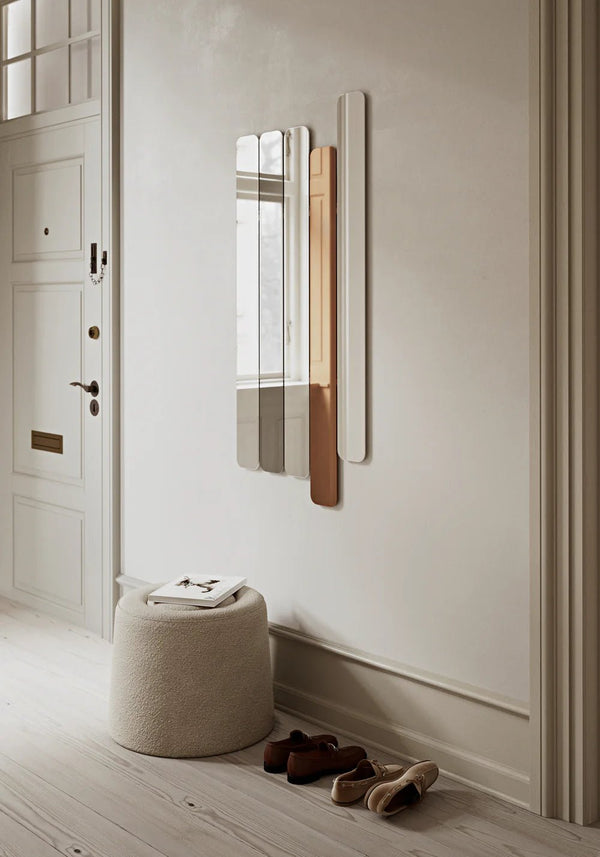 Praline Pouf - Ø52 - Woud Stools + Benches + Ottomans - Textaafoam Alpine - Ivory 101 - HORNE