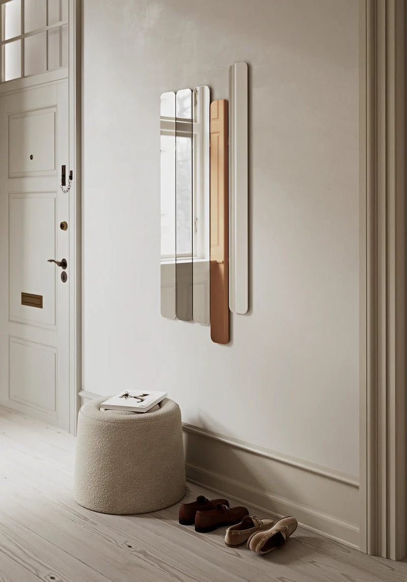 Praline Pouf - Ø52 - Woud Stools + Benches + Ottomans - Textaafoam Alpine - Ivory 101 - HORNE