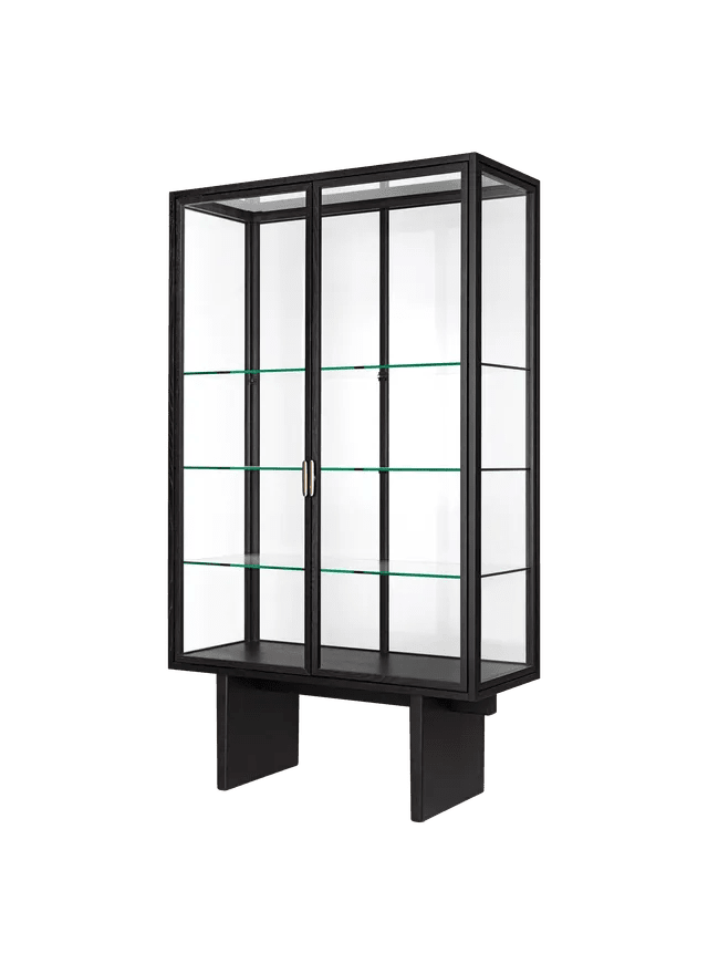 Private Vitrine - Gubi Sideboards + Cabinets - Brown/Black Stained Oak - HORNE