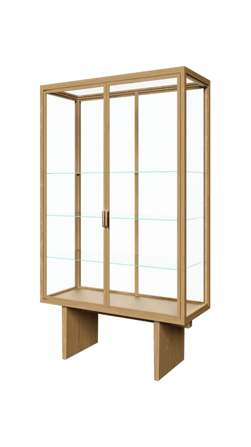 Private Vitrine - Gubi Sideboards + Cabinets - Light Stained Oak Veneer - HORNE