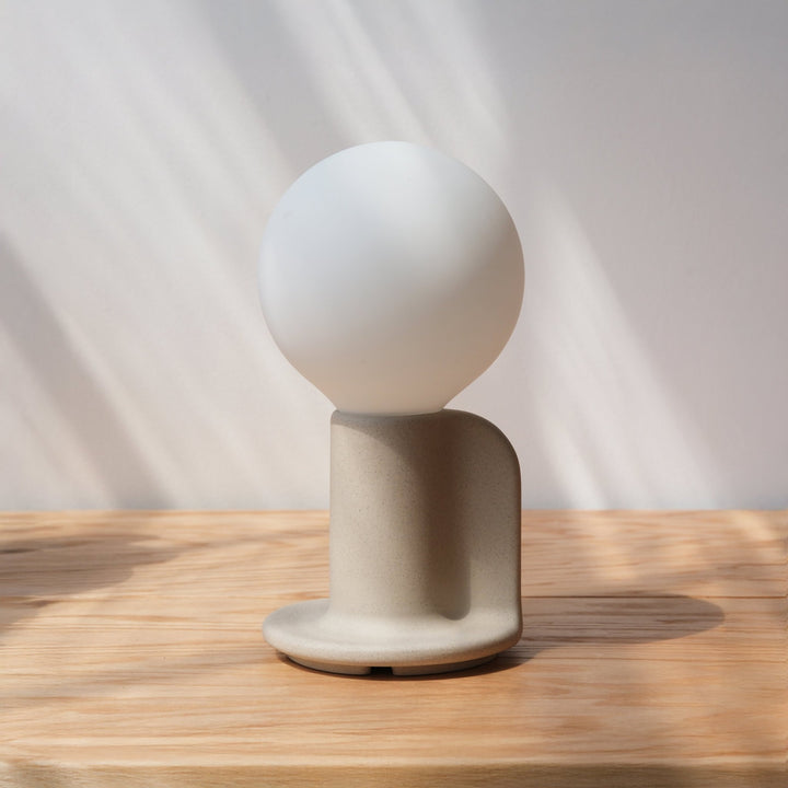 Q Lamp - Misewell Lamps - White Glossy - On/Off - HORNE