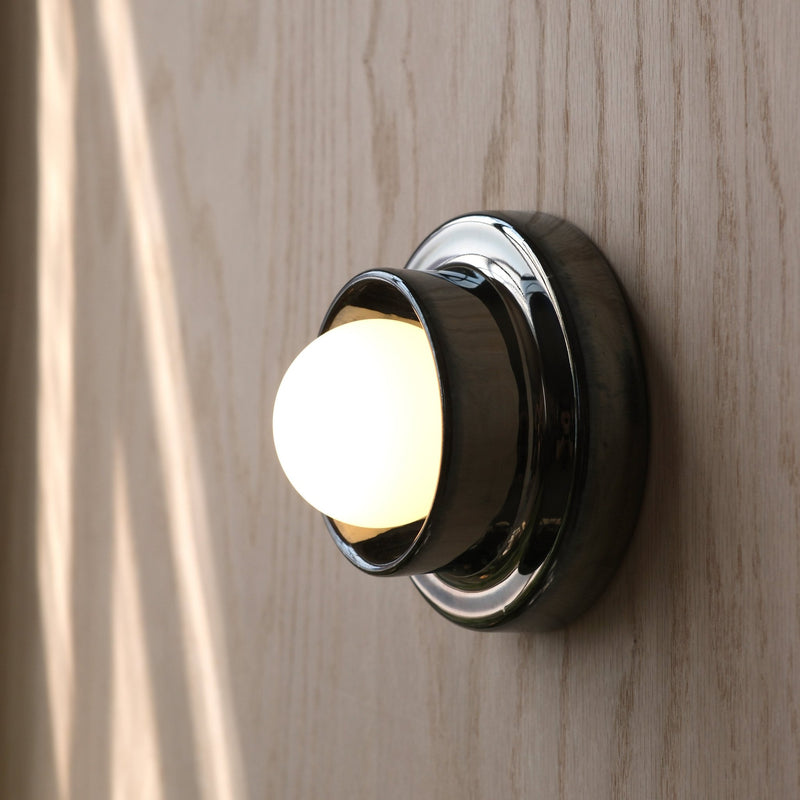 Q Sconce - Misewell Lamps - Red - Plug in (includes 10' cord with on/off switch) - HORNE