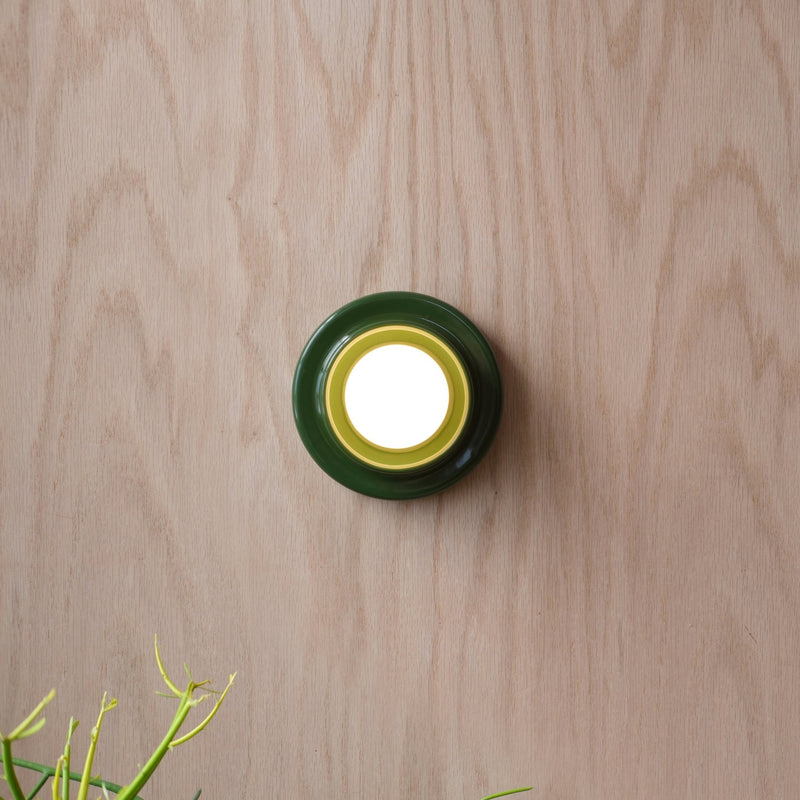 Q Sconce - Misewell Lamps - Red - Plug in (includes 10' cord with on/off switch) - HORNE