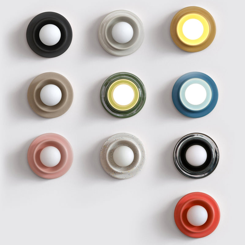 Q Sconce - Misewell Lamps - Red - Plug in (includes 10' cord with on/off switch) - HORNE