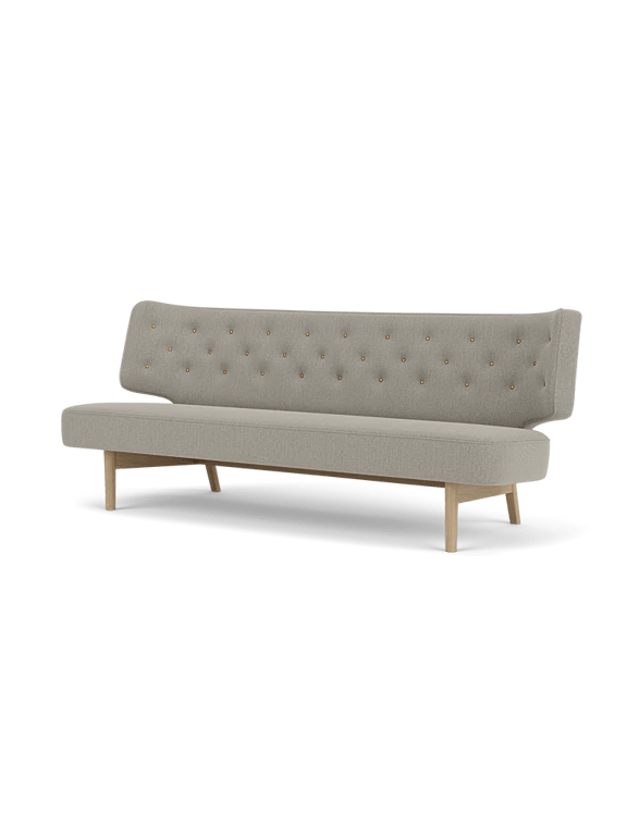 Radiohus Sofa - 2 Seater - Audo Copenhagen Sofas - Natural Oak - Re - wool 218 | Dakar 0250 Buttons - HORNE