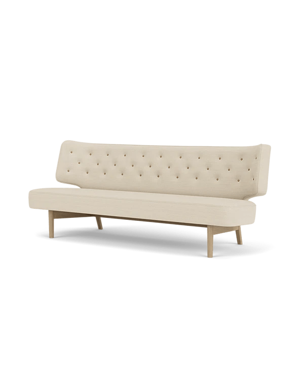 Radiohus Sofa - 2 Seater - Audo Copenhagen Sofas - Natural Oak - Hallingdal 65 200 | Dakar 0250 Buttons - HORNE