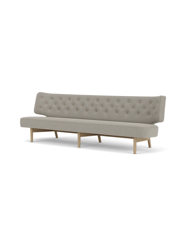 Radiohus Sofa - 3 Seater - Audo Copenhagen Sofas - Natural Oak - Re - wool 218 | Dakar 0250 Buttons - HORNE