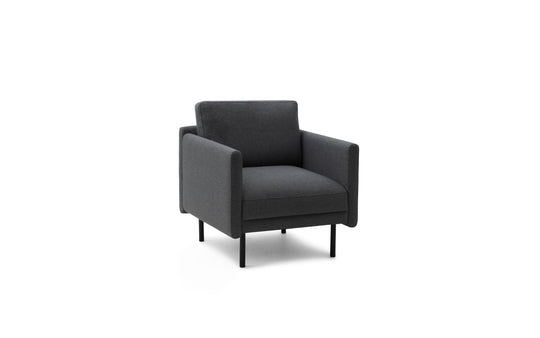 Rar Armchair - Normann Copenhagen Lounge Chairs - Re-Born Dark Grey - HORNE