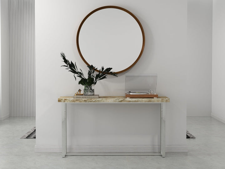 Raw Console - Urbia Tables - Natural Light - Polished Stainless Steel - HORNE