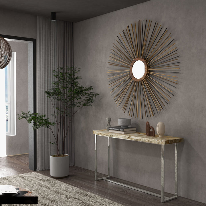 Raw Console - Urbia Tables - Natural Light - Polished Stainless Steel - HORNE
