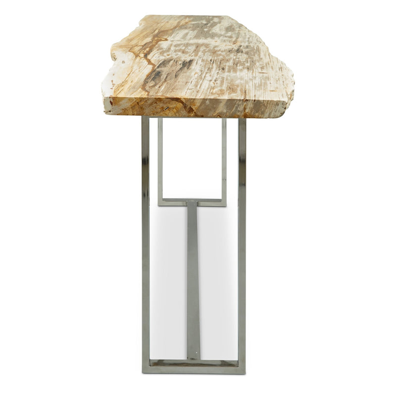 Raw Console - Urbia Tables - Natural Dark - Polished Stainless Steel - HORNE
