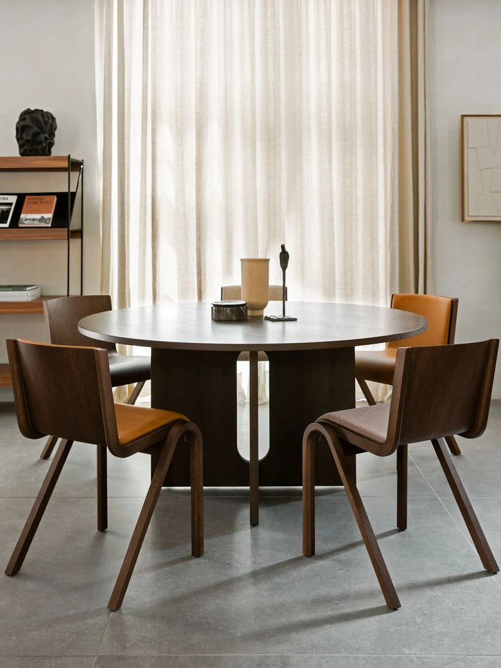 Ready Dining Chair - Fully Upholstered - Audo Copenhagen - Chairs - Red - Stained Oak - Dakar 0329 - HORNE