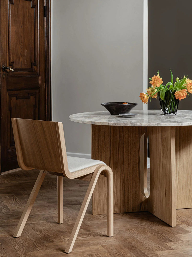 Ready Dining Chair - Fully Upholstered - Audo Copenhagen - Chairs - Natural Oak - Boucle 02 - HORNE