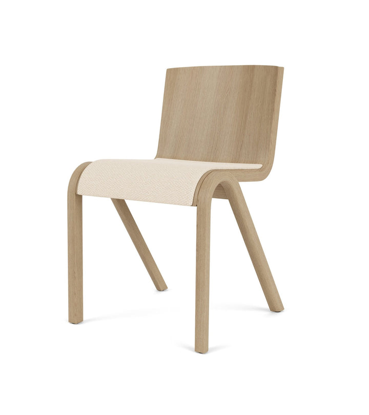 Ready Dining Chair - Upholstered Seat - Audo Copenhagen - Chairs - Natural Oak - Logan Jasmine - HORNE
