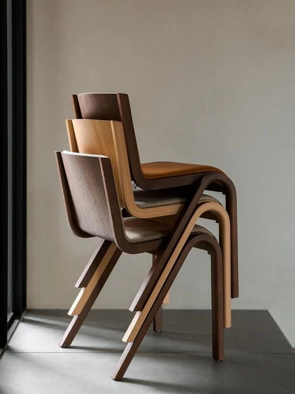 Ready Dining Chair - Upholstered Seat - Audo Copenhagen - Chairs - Red - Stained Oak - Dakar 0329 - HORNE