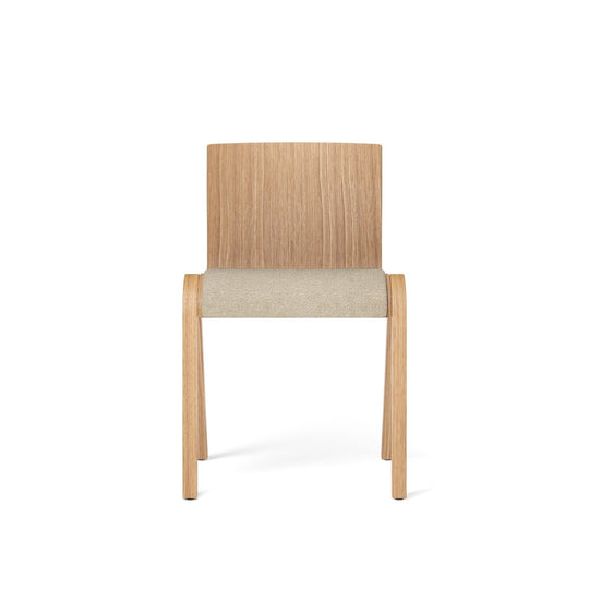 Ready Dining Chair - Upholstered Seat - Audo Copenhagen - Chairs - Natural Oak - Boucle 02 - HORNE