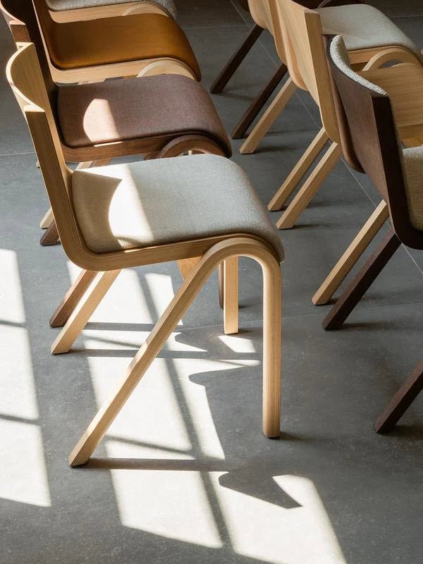 Ready Dining Chair - Upholstered Seat - Audo Copenhagen - Chairs - Red - Stained Oak - Dakar 0329 - HORNE
