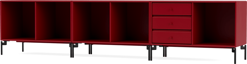 Rest Bench - With Legs - Montana - Sideboards + Cabinets - Anthracite - Matte Chrome - HORNE