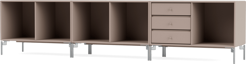 Rest Bench - With Legs - Montana - Sideboards + Cabinets - Anthracite - Matte Chrome - HORNE
