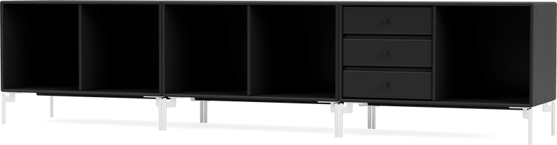 Rest Bench - With Legs - Montana - Sideboards + Cabinets - Anthracite - Matte Chrome - HORNE