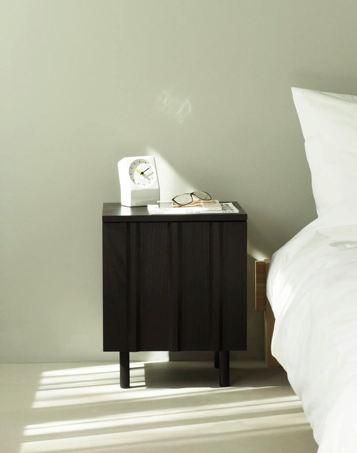 Rib Bedside Table - Normann Copenhagen Sideboards & Cabinets - Soft Black - HORNE