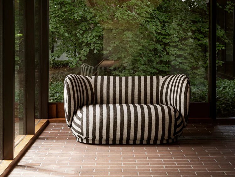 Rico 2 Seater Sofa - Louisiana - Ferm Living Sofas - Sand/Black - HORNE