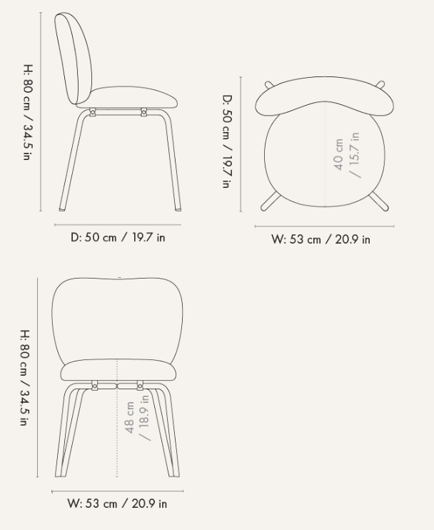 Rico Chair - Louisiana - Ferm Living Chairs - Sand/Black - HORNE