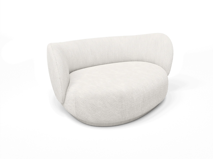 Rico Curve Left - Ferm Living Sofas - Bouclé - Off - white - HORNE