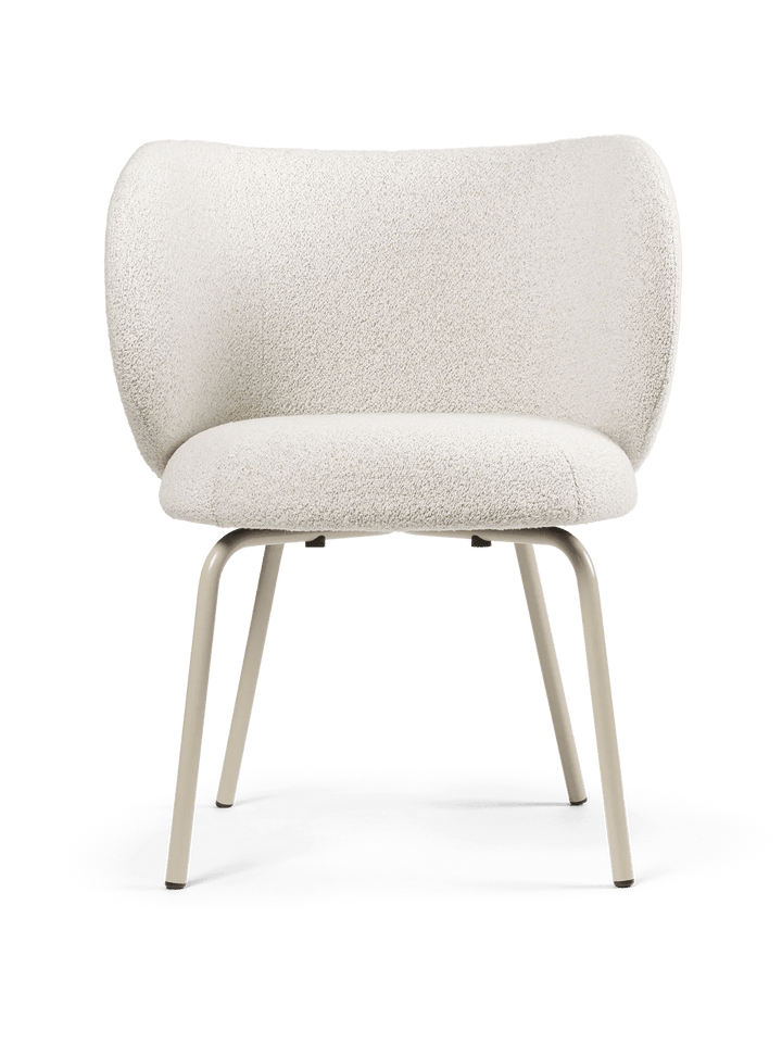 Rico Dining Chair - Ferm Living Chairs - Soft Bouclé - Off - White/Sand - Cashmere - HORNE