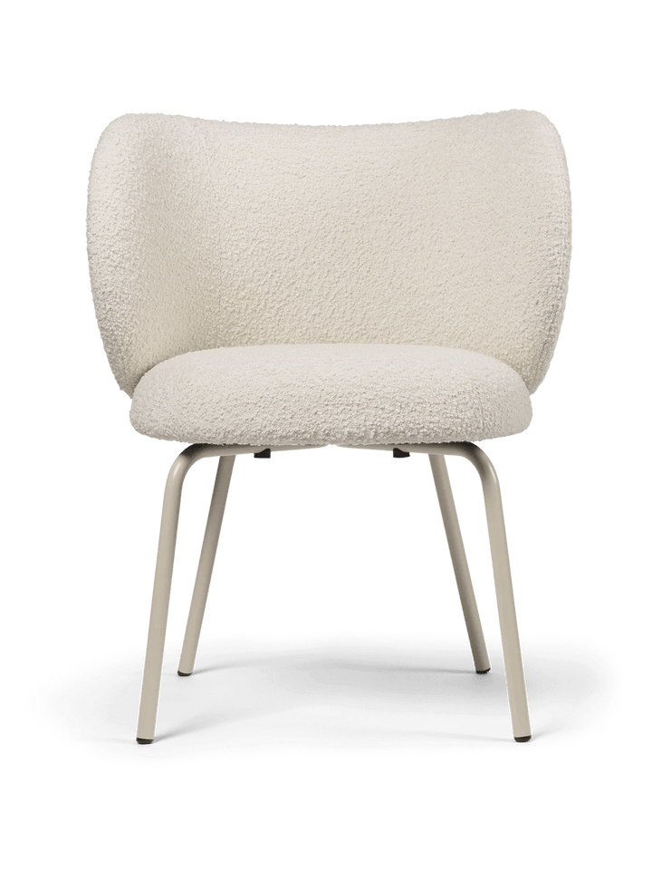 Rico Dining Chair - Ferm Living Chairs - Nordic Bouclé - Off - White - Cashmere - HORNE