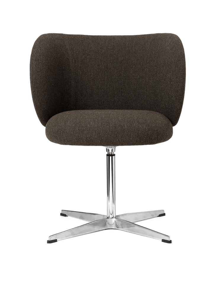Rico Dining Chair - Swivel - Ferm Living Chairs - Hallingdal - Dark Grey/Brown - HORNE