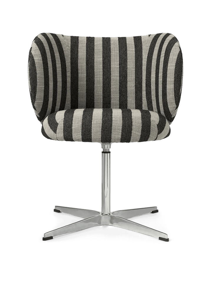 Rico Dining Chair - Swivel - Ferm Living Chairs - Louisiana - Sand/Black - HORNE