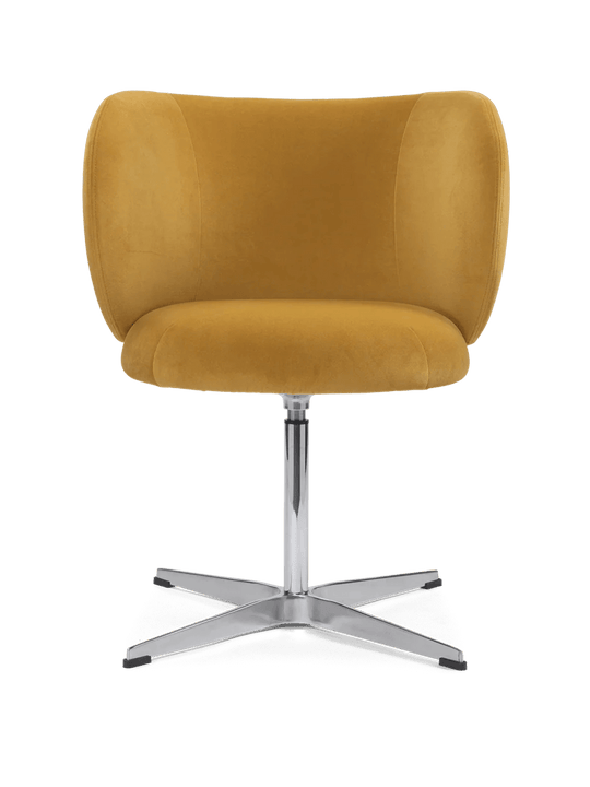 Rico Dining Chair - Swivel - Ferm Living Chairs - Rich Velvet - Honey - HORNE