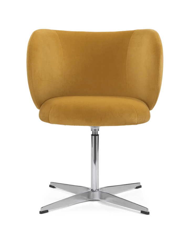 Rico Dining Chair - Swivel - Ferm Living Chairs - Rich Velvet - Honey - HORNE