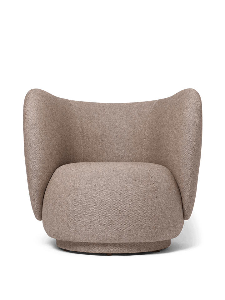 Rico Lounge Chair - Ferm Living Chairs - Main Line Flax - Coffee - HORNE