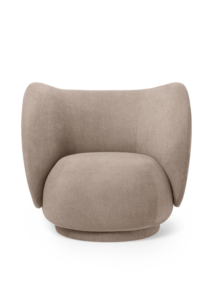 Rico Lounge Chair - Ferm Living Chairs - Bouclé - Sand - HORNE