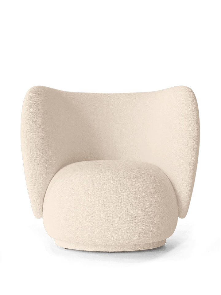 Rico Lounge Chair - Ferm Living Chairs - Wool Bouclé - Off - White - HORNE