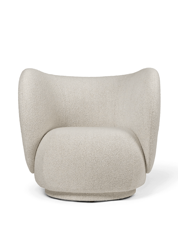 Rico Lounge Chair - Ferm Living Chairs - Soft Bouclé - Off - White/Sand - HORNE