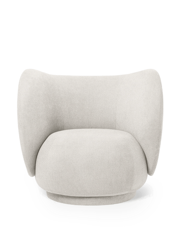 Rico Lounge Chair - Ferm Living Chairs - Bouclé - Off - White - HORNE